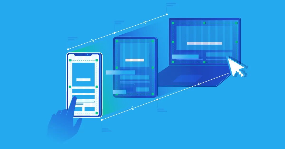 Website layout emphasizing good user experience elements